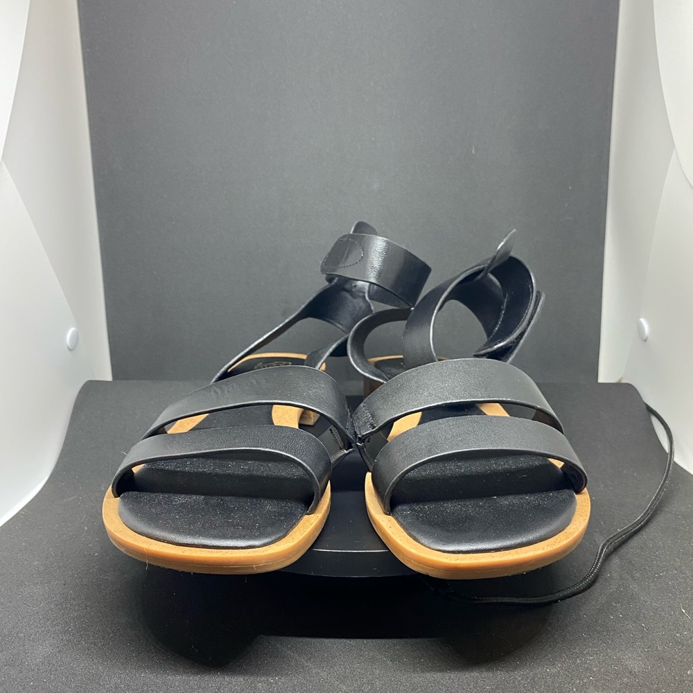 Franco Sarto Palesa Black Leather Strappy Gladiator Sandals EUC Size 8 M